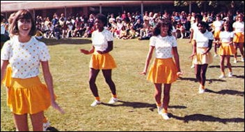 Cheer Squad Cheering at a Rally